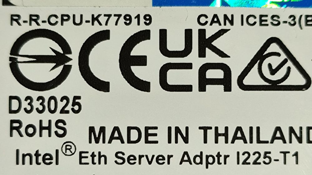 Мережеві карти Intel 2,5 гігабіта, БУ