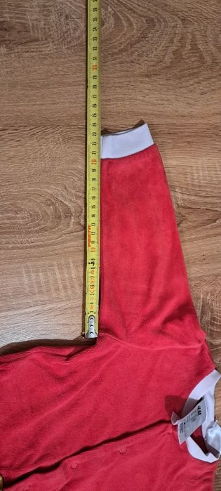 Pajacyk, piżamka świąteczna, kombinezon, Hm, 86, strój mikołaja