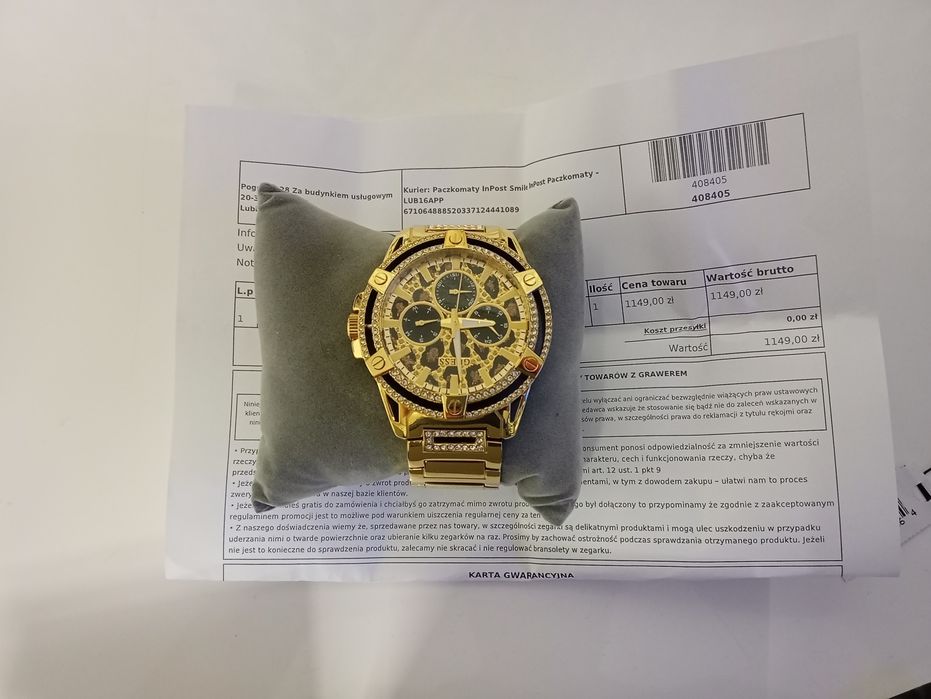 Zegarek Guess King Złoty