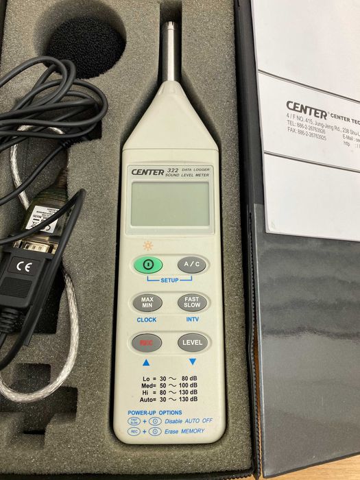 Miernik poziomu dzwięku hałasu Center 322 Sound Level Meter