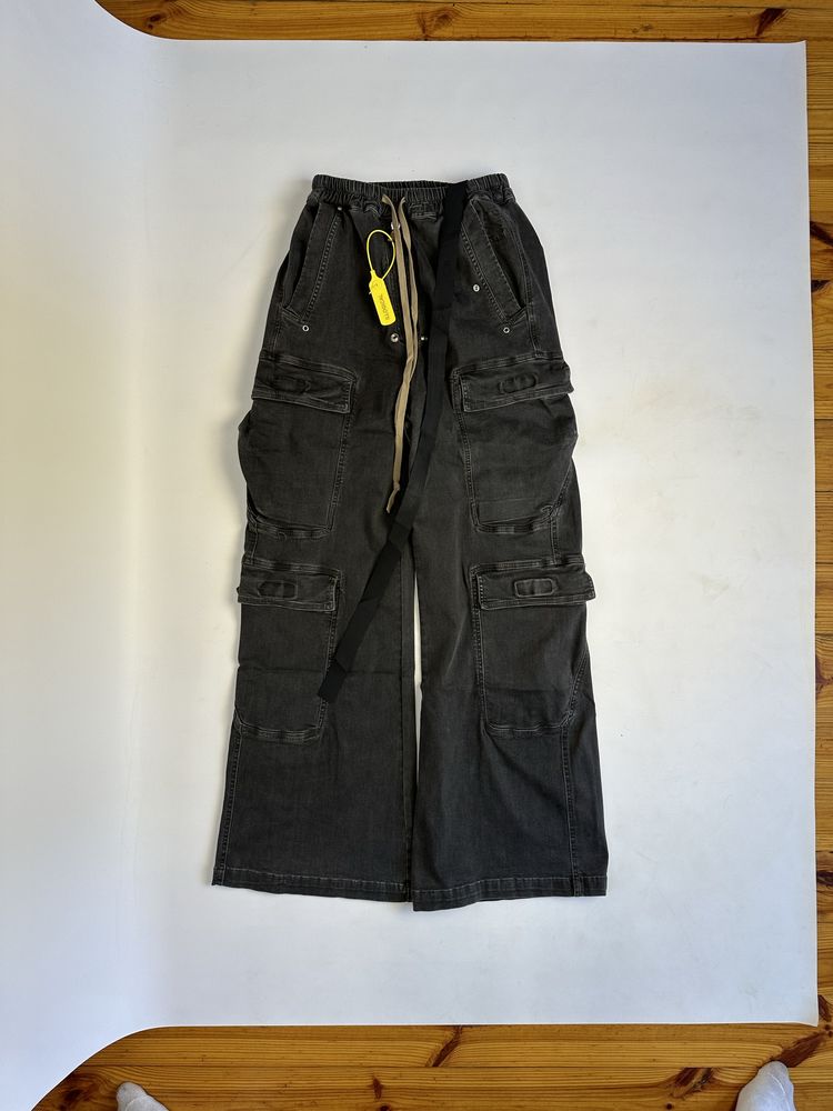 Rick Owens jeans cargo карго джинсы archive faded baggy opium черные Л