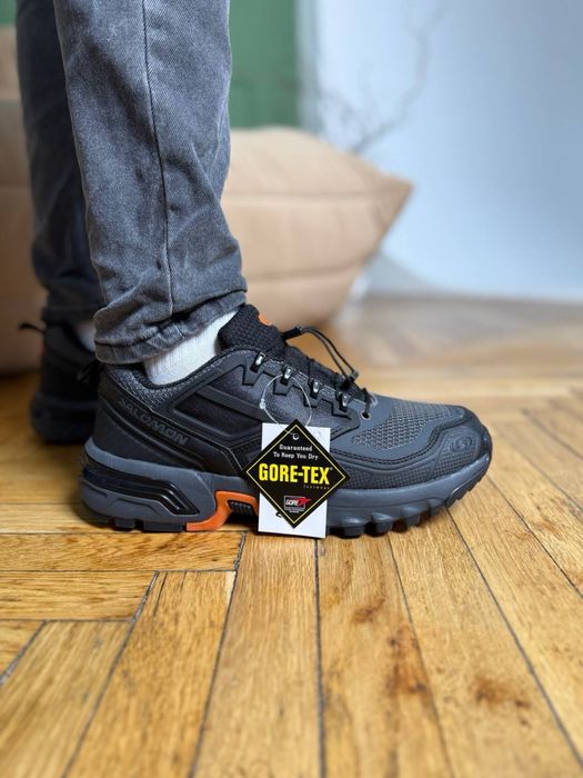 Осінні кросівки Salomon ACS Black Grey Orange Gore-Tex (41-45)