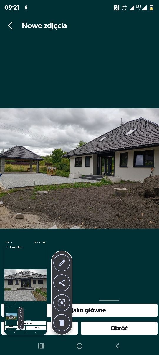 Nowy dom jednorodzinny z wiatą dwustanowiskową w 6 miesiecy