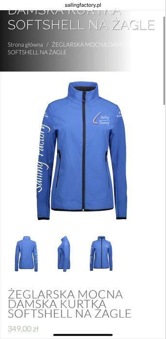 Żeglarska mocna damska kurtka softshell na żagle