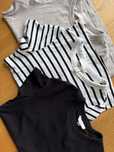HM mama H&M r. M 3 prazkowane podkoszulki ciazowe