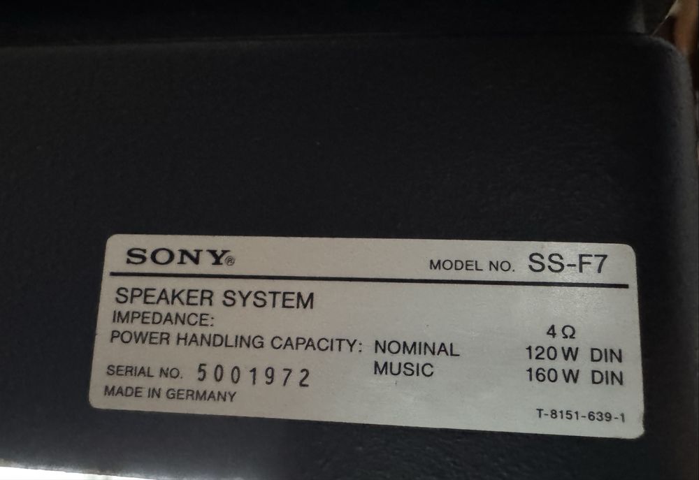 Підлогова акустика 160Bт Sony Б/в SS-F7 ще ES з Німеччини