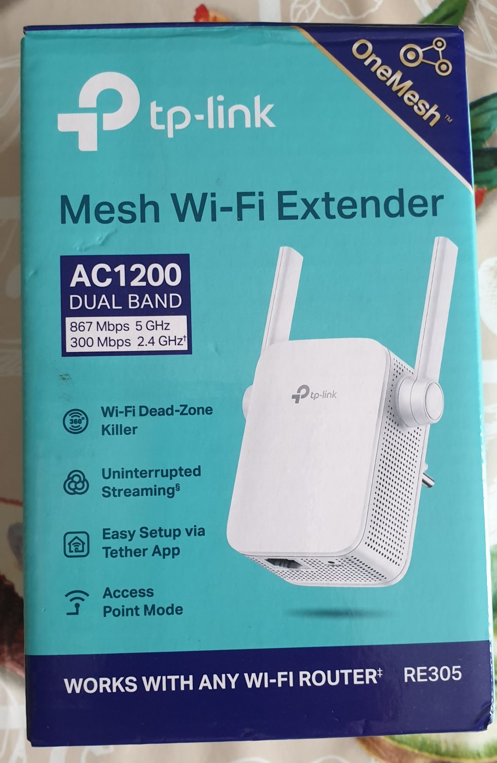 TP-LINK RE305 Wzmacniacz sygnału sieci WiFi AC1200 1x LAN ACCESS POINT