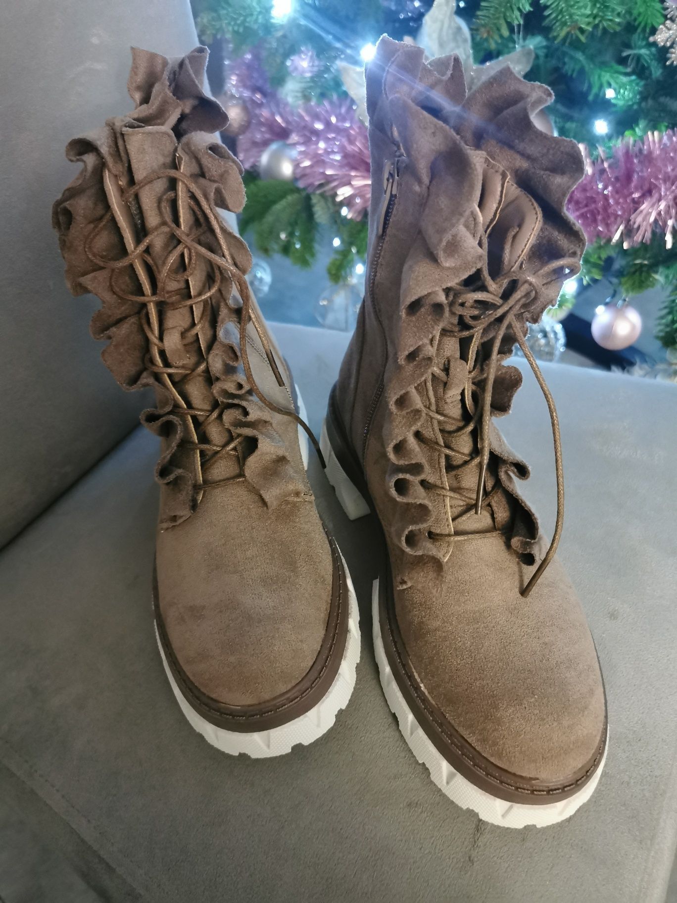 WORKERY trapery TAUPE beż brąz NOWE r. 39