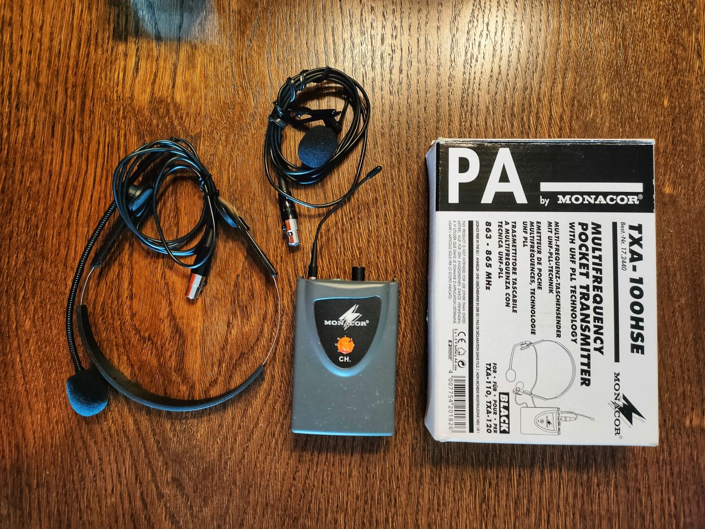 Głośnik przenośny Monacor TXA-110 + mikrofon TXA-100HT oraz TXA-100HSE