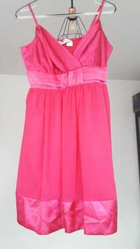 Różowa sukienka na ramiączkach 44 XXL