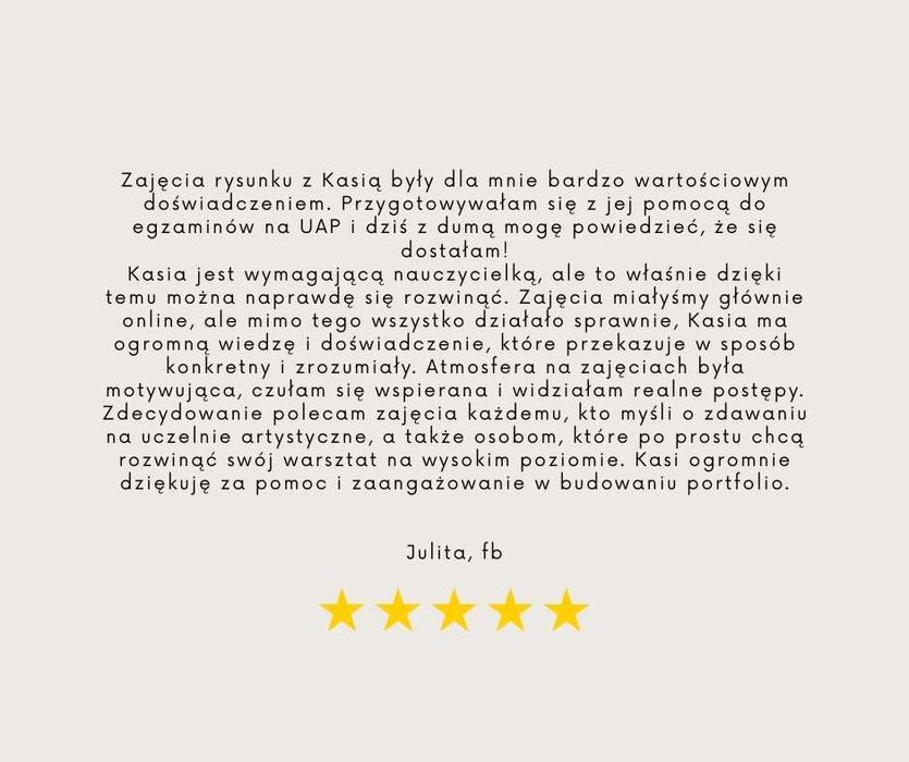 Przygotowanie do egzaminów ASP i Liceum ONLINE - rysunek, malarstwo