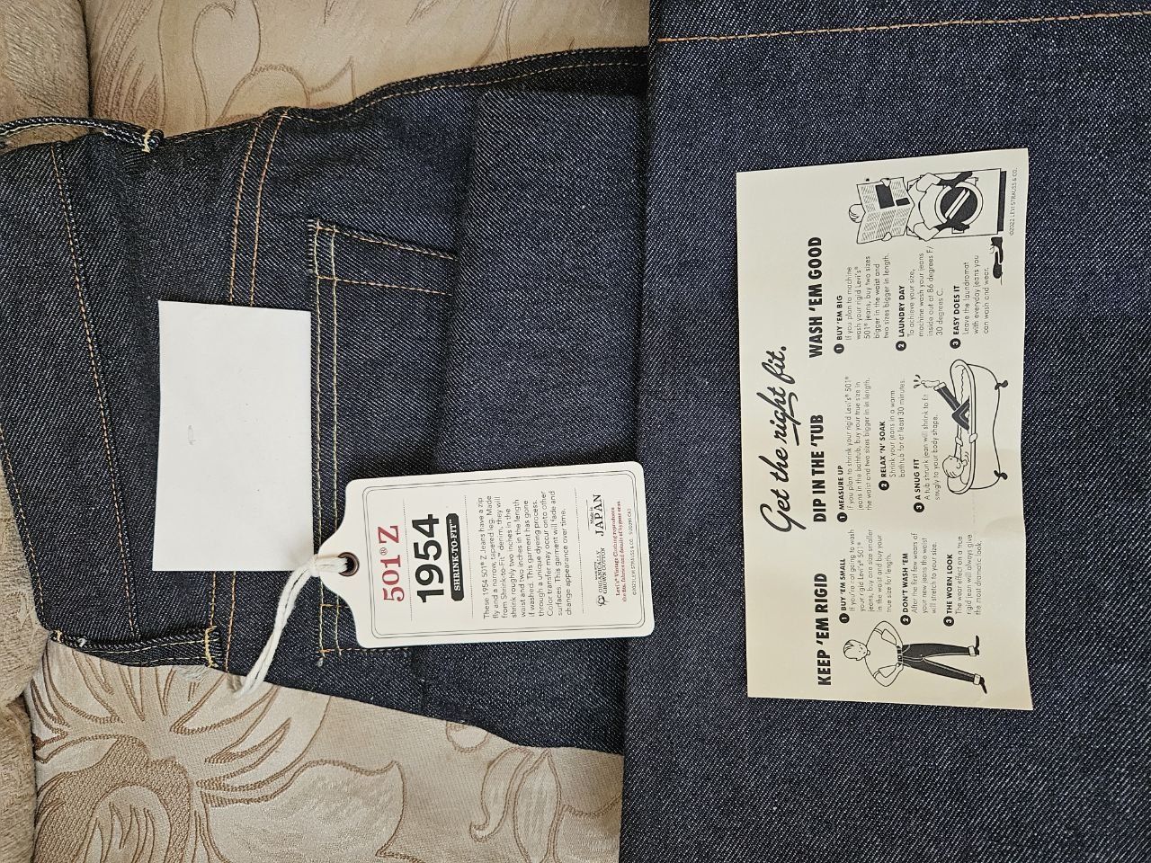 Levi's 501 Vintage Clothing 1954 ORIGINAL FIT SELVEDGE MEN'S JEANS