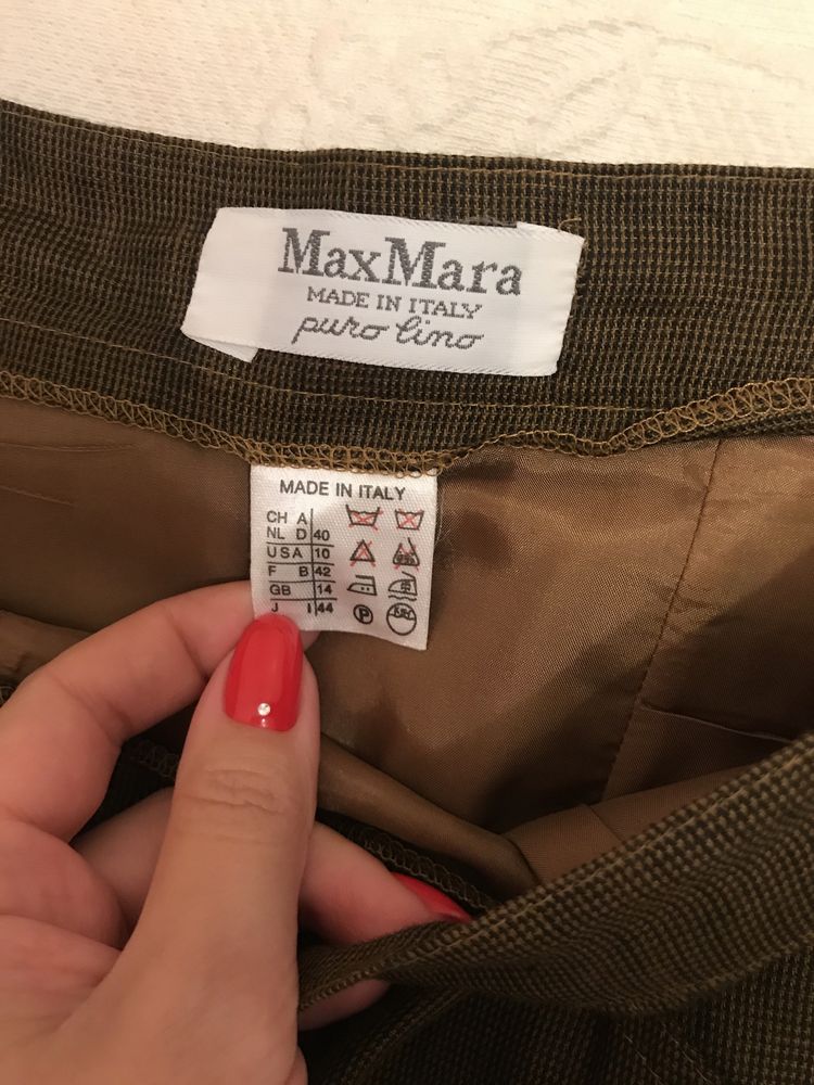 Юбка женская max mara лён льняная летняя