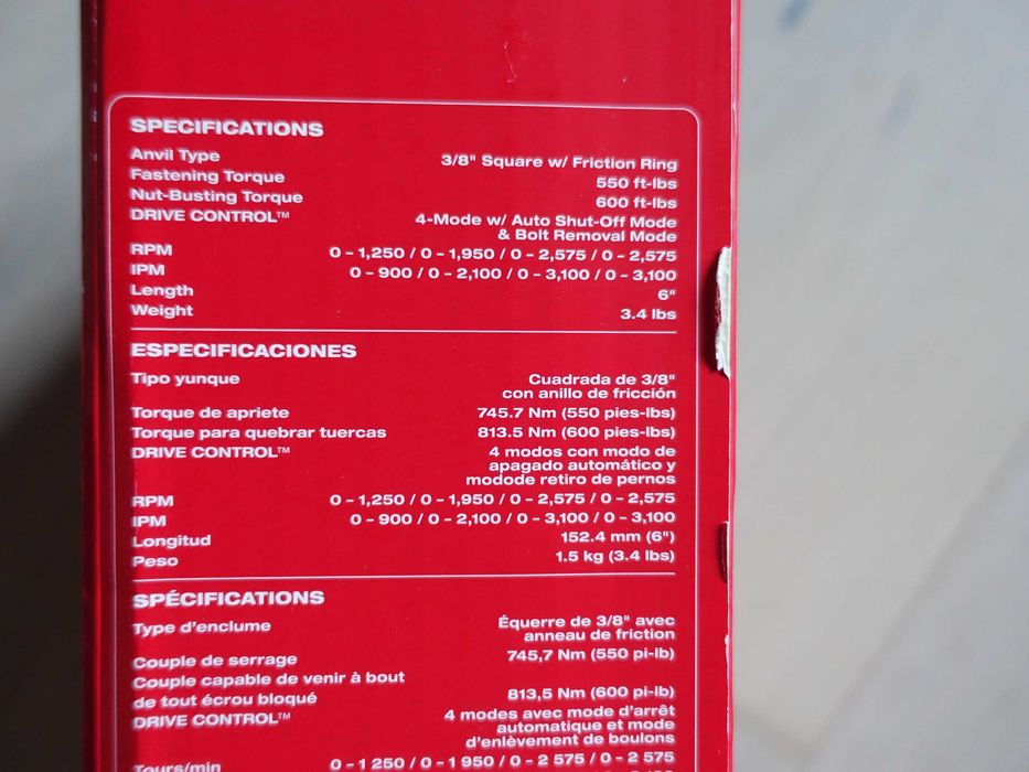 Milwaukee M18™ FUEL™ Klucz udarowy 3/8˝815Nm FMTIW2F38/2960-20 (USA)