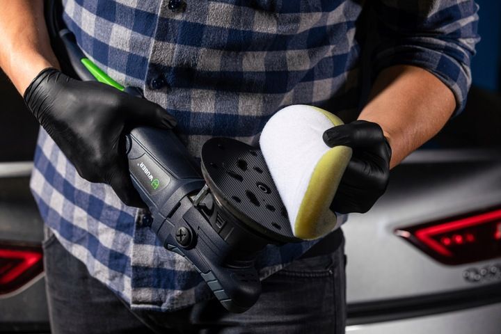 Polerka Samochodowa 1500w Mimośrodowa Z Regulacją Oscylacyjna + Gąbki