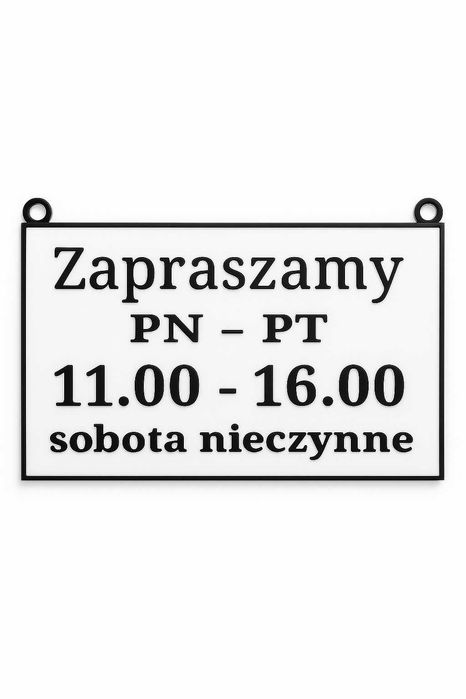 Tabliczka dowolna treść i kolor