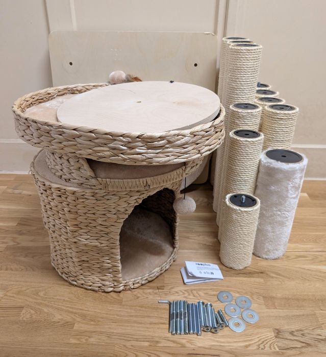 Natural Home IV Drapak dla Kota Beżowy 60x57x192cm WIELKI B. DUŻY MODY