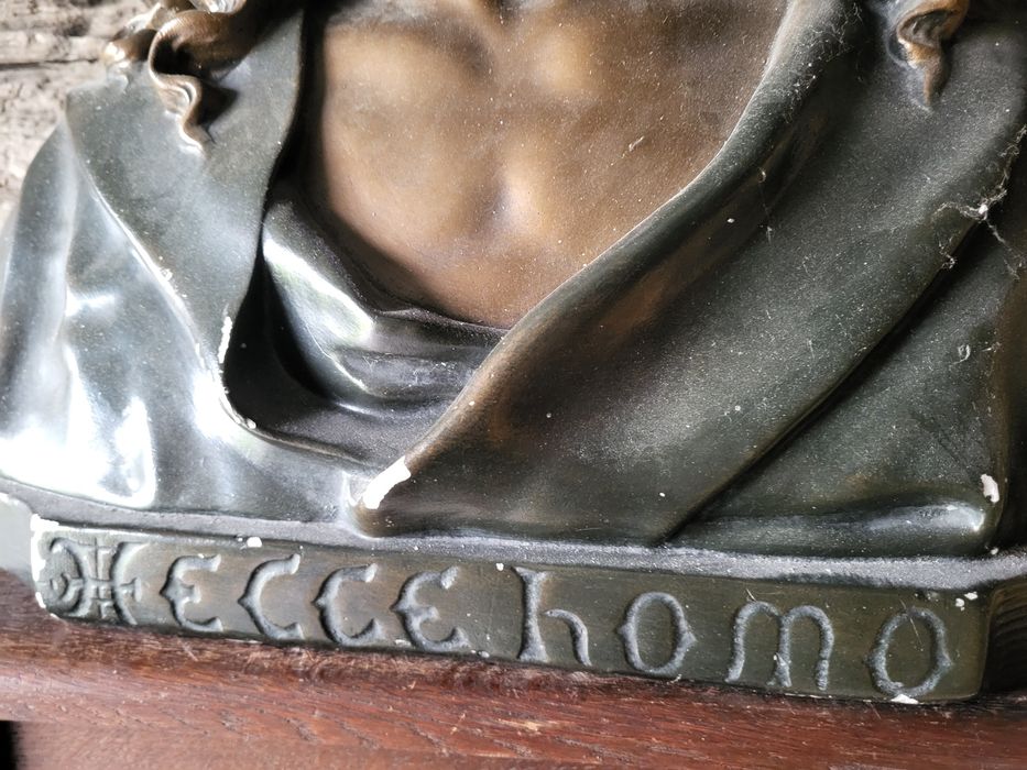 Duże popiersie Pan Jezus w cierniowej koronie Ecce Homo