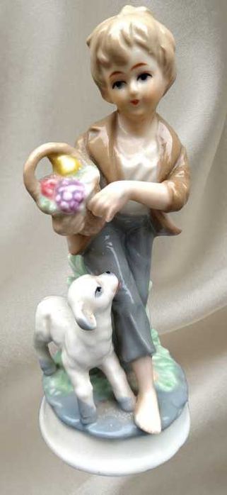 Дівчинка з кошиком фруктів та ягням- Marks & Rosenfeld,