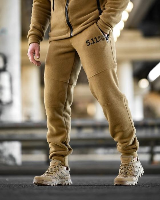 Мілітарі зимовий флісовий костюм 5.11 кайот для чоловіків