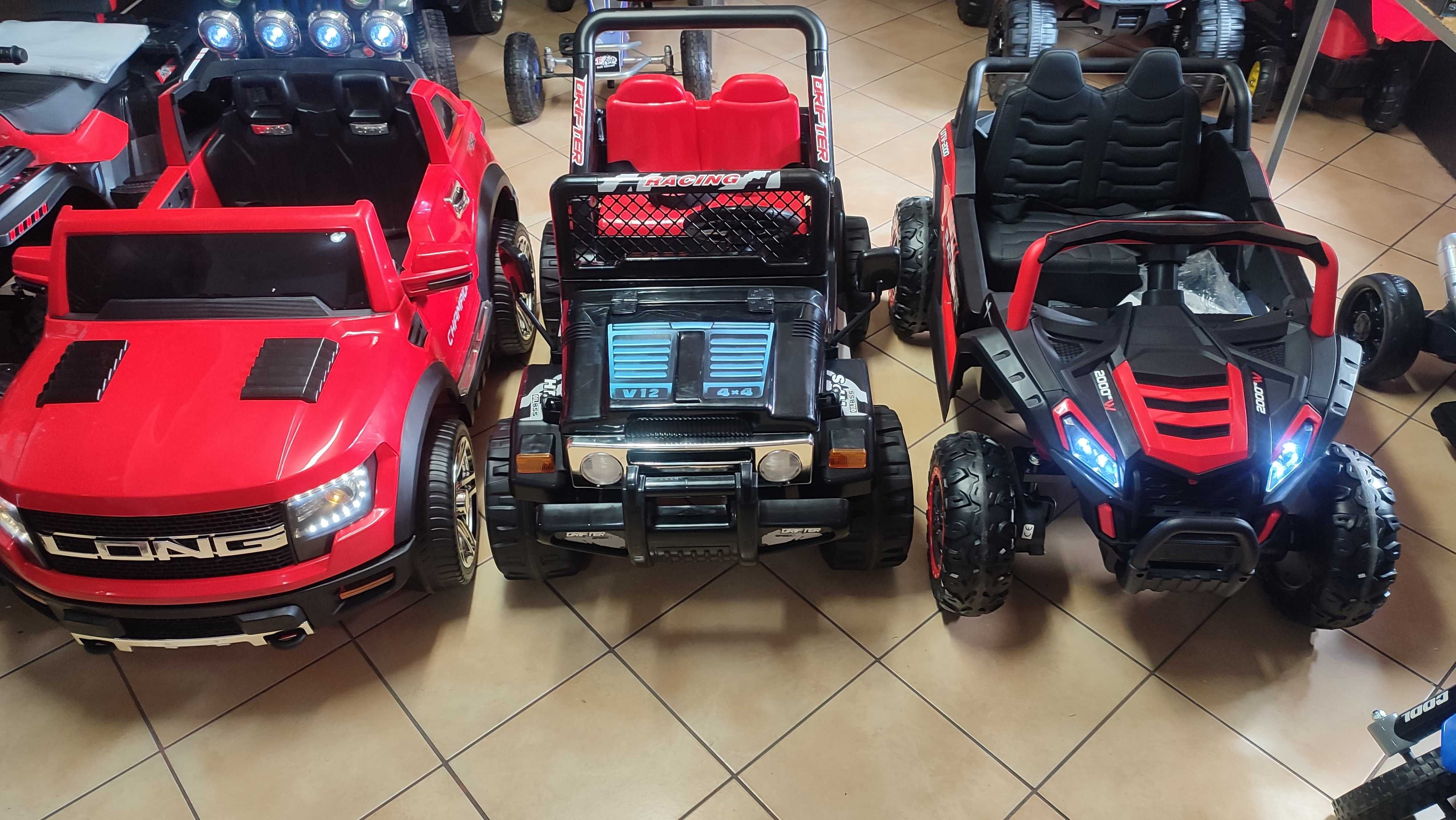 Samochód Jeep Buggy UTV 2000M Racing na akumulator dla dzieci Czerwony