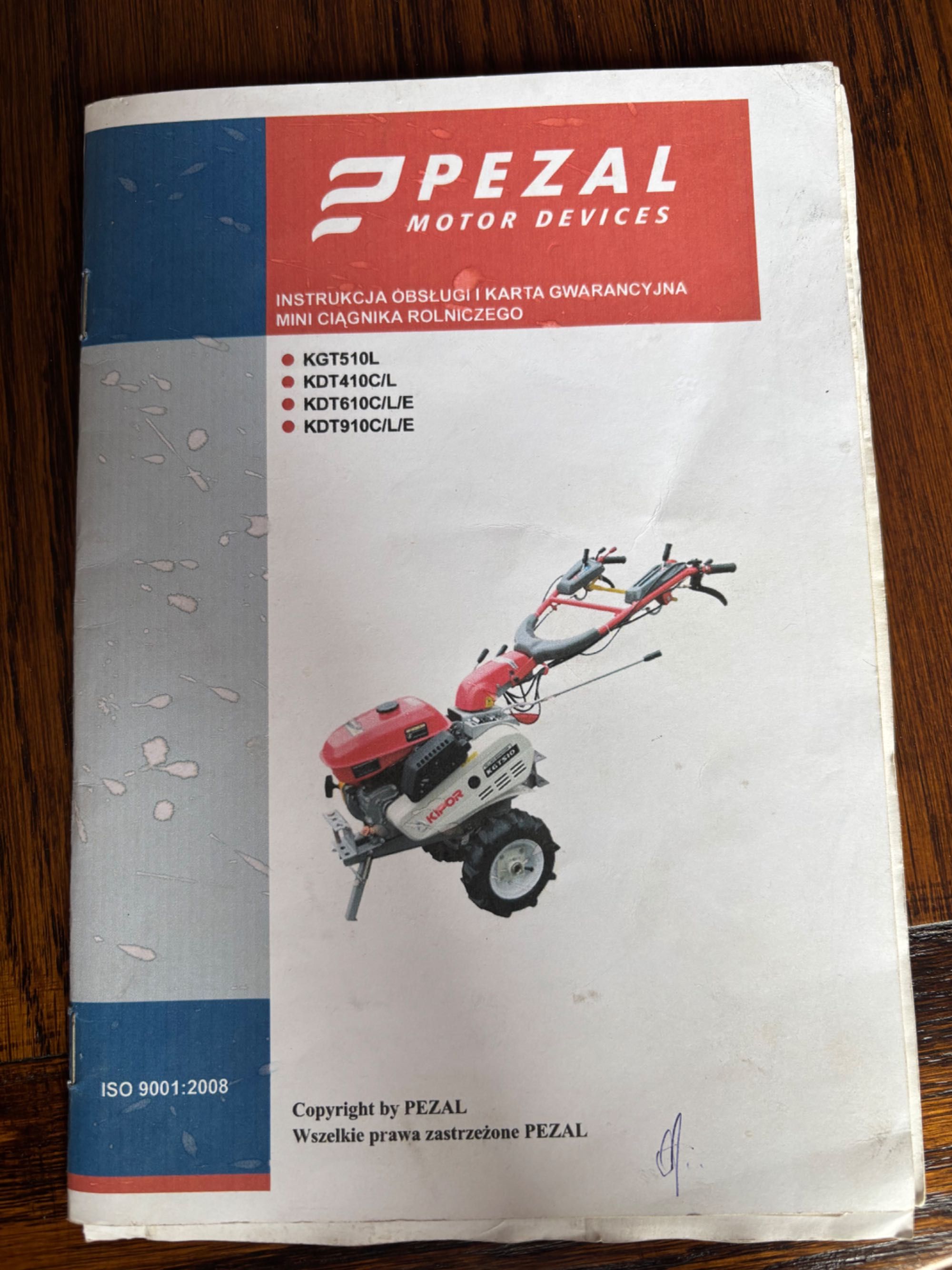 Glebogryzarka ogrodowa Pezal KDE910E