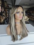 Długa peruka blond brąz 3D Kim baleyage balejaż naturlana fryzura