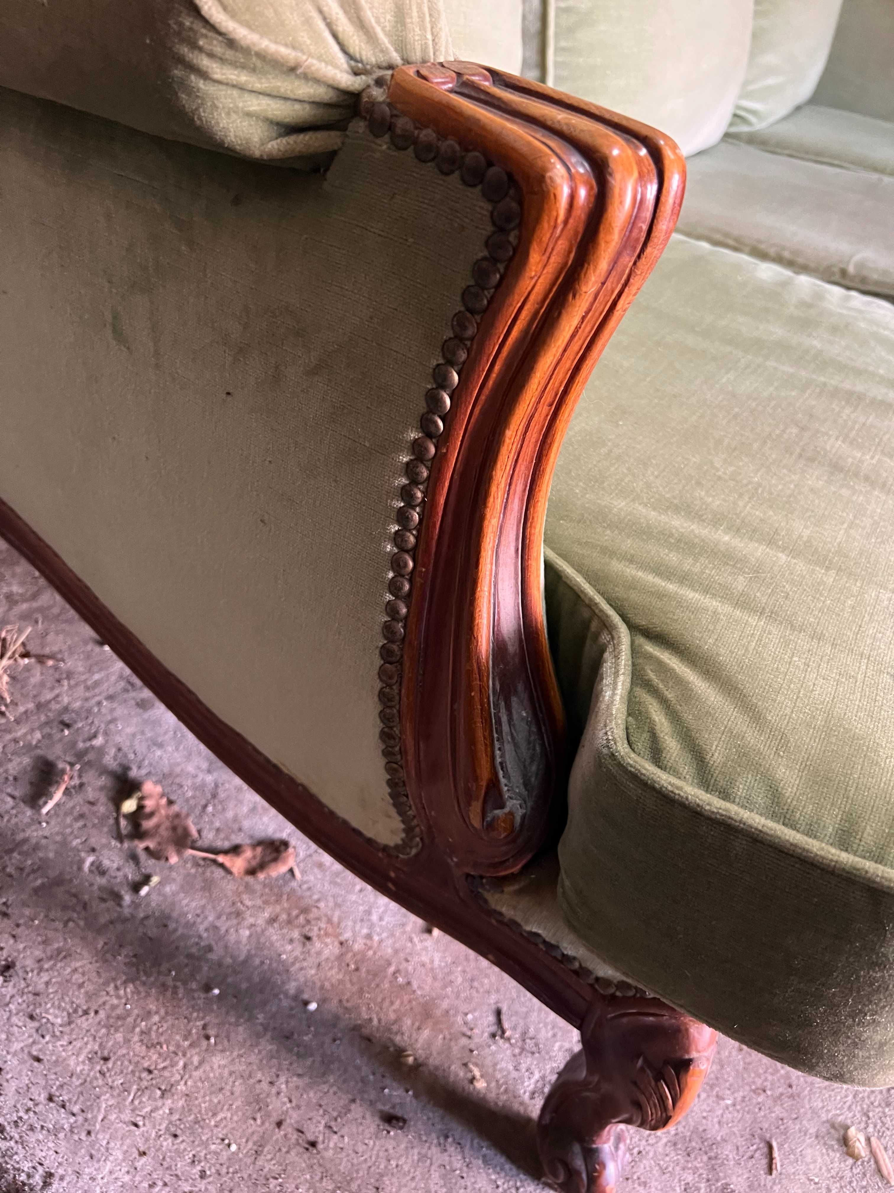 Sofa plus dwa fotele w stylu CHIPPENDALE