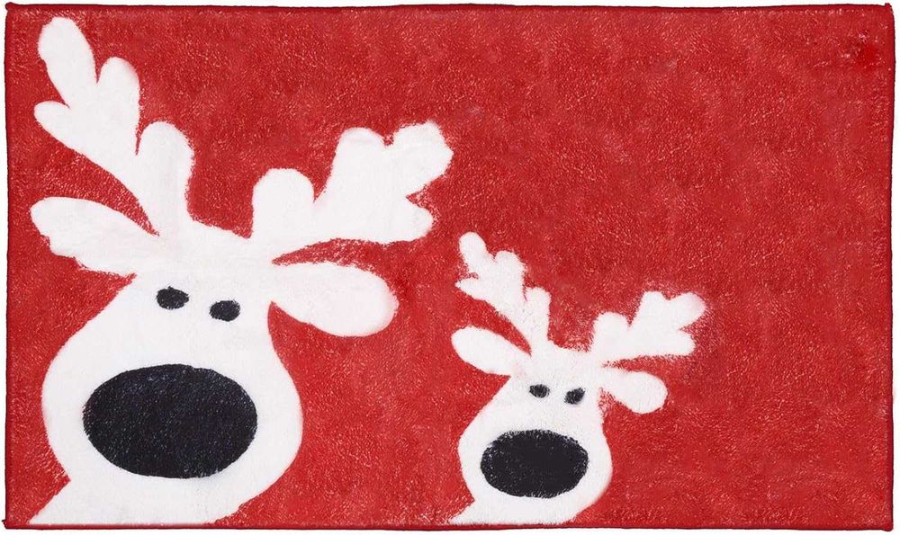 Świąteczna wycieraczka Inshere dywanik mata do łazienki renifer 80x50