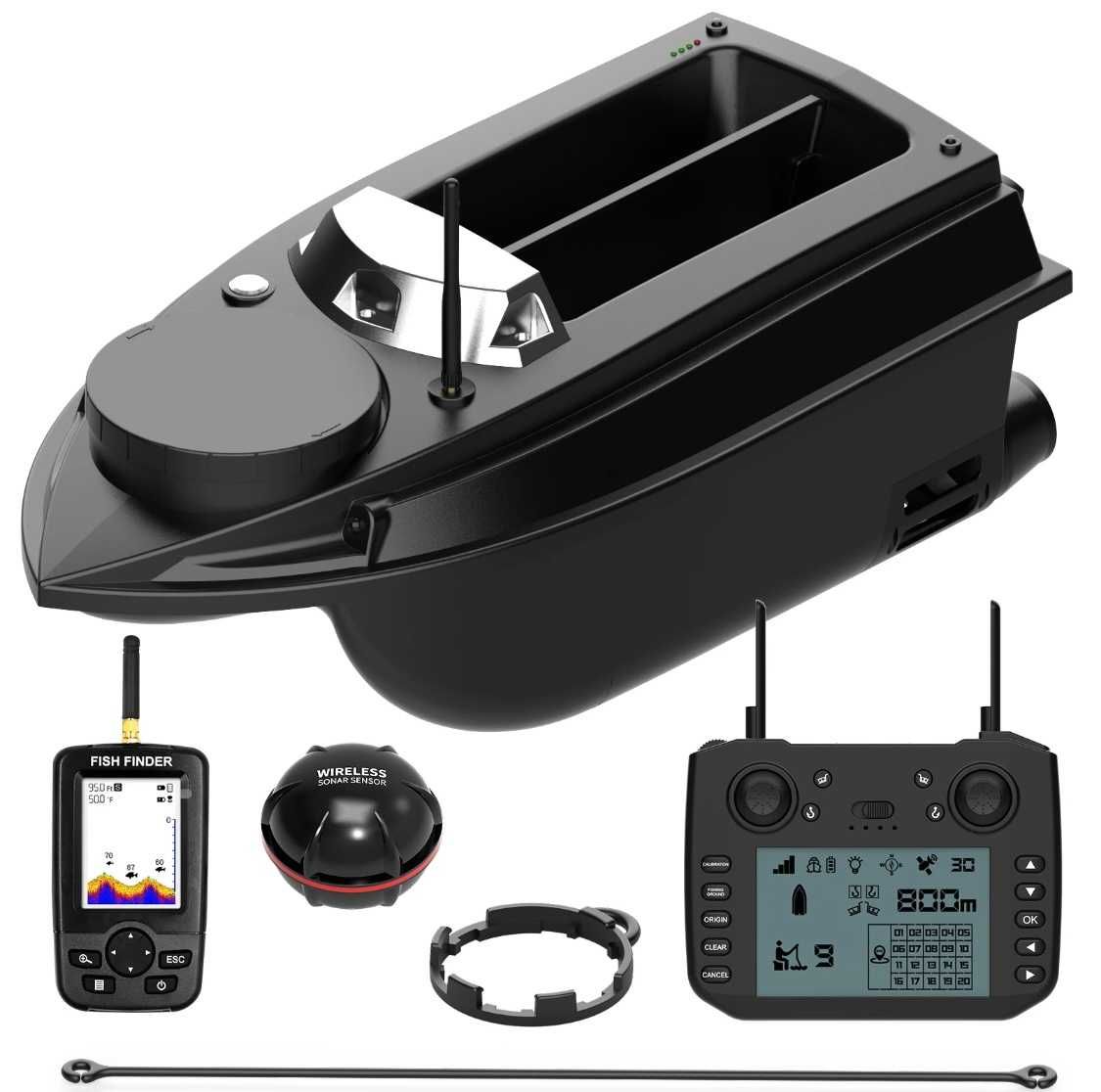 GPS кораблик V030 + с эхолотом + сумка карповый для прикормки рыбалки