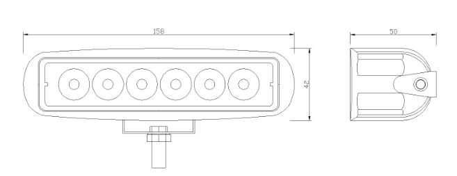 Lampa robocza szperacz halogen 1680Lm 15W 6-led Bielsko