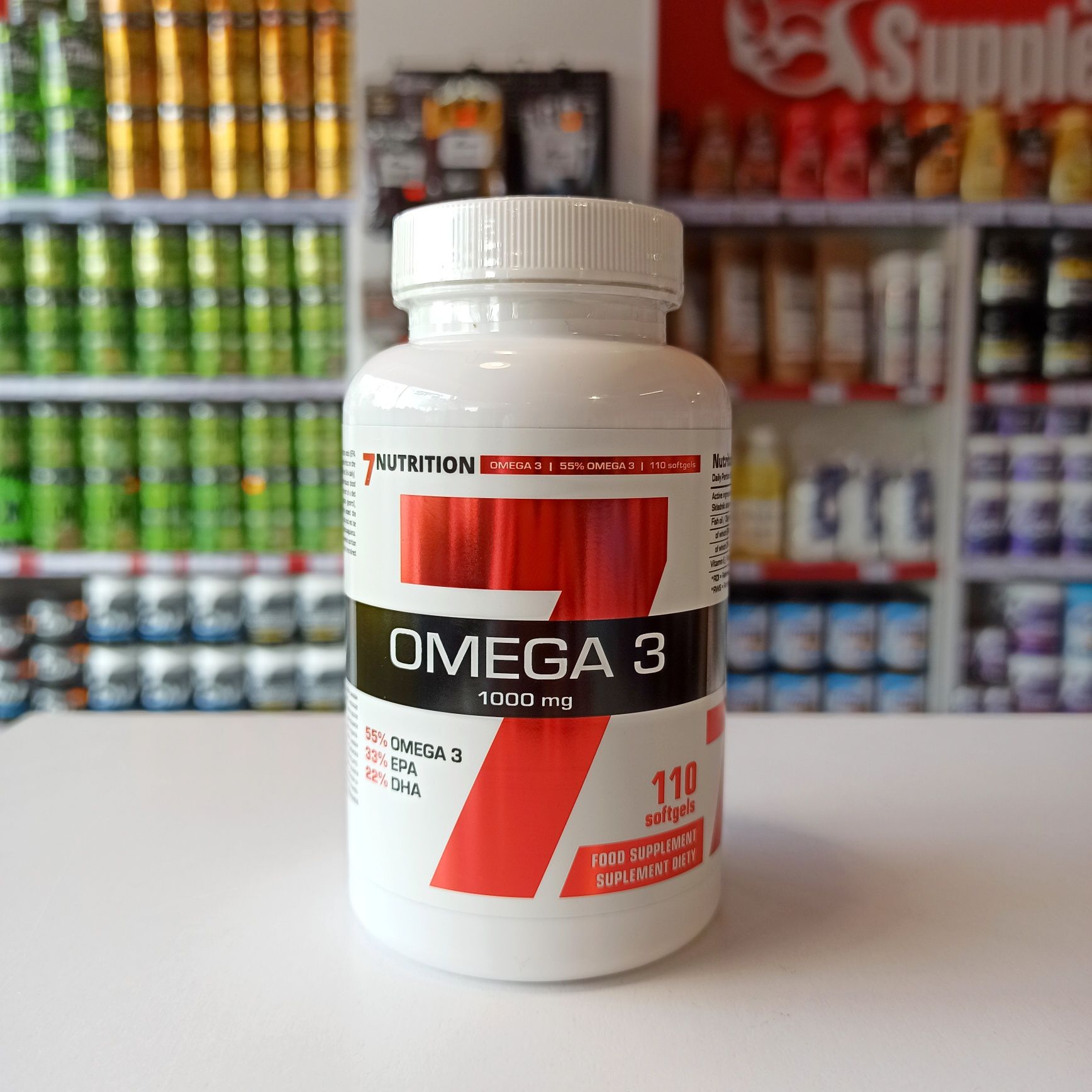 7Nutrition Omega 3 110kaps 1000mg Kwasy Omega 3 Witamina E