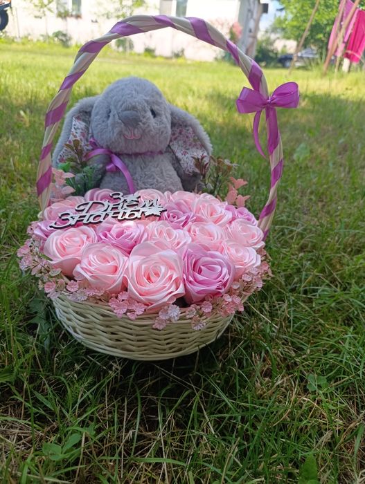 Квіти для Захісника, ручна робота, атласна стрічка