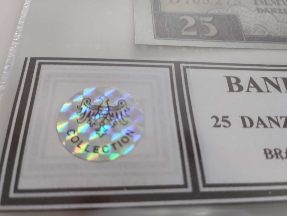 WOLNE MIASTO GDAŃSK 25 gulden 1924 UNC  seria B - BANK von DANZIG