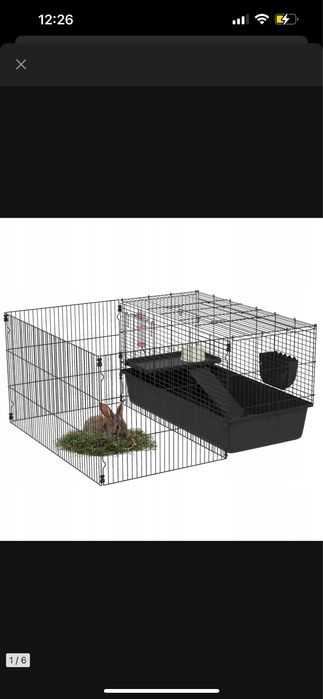 Klatka czarna dla krolika i wybieg odbior osobisty