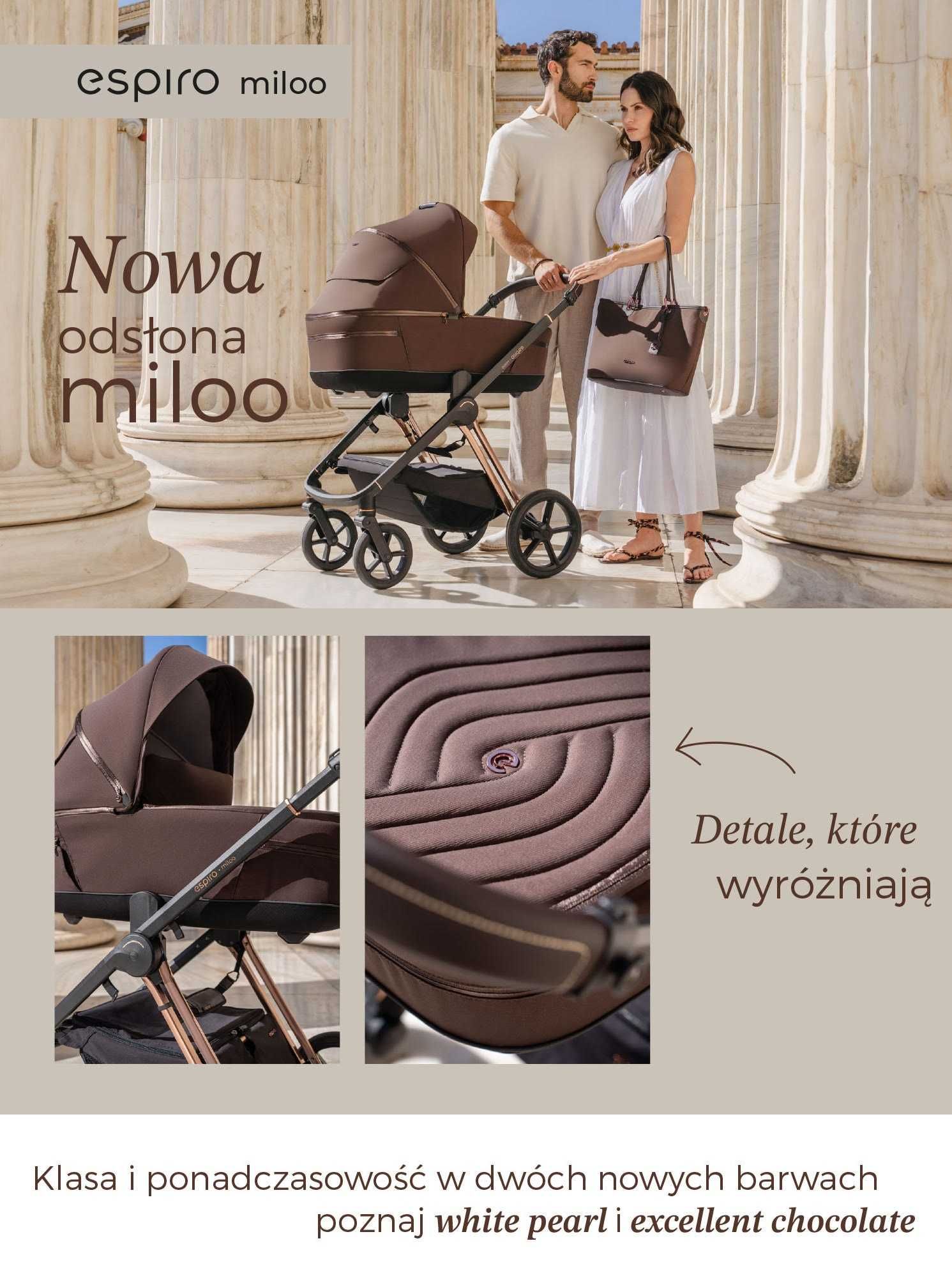 Wózek Espiro Miloo promocja zestaw kompletny nowa kolekcja 2025