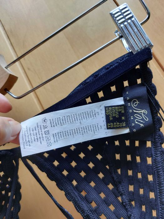 Biustonosz Stanik Ażurowy Handmade Decadence Noir F181 fetish 38