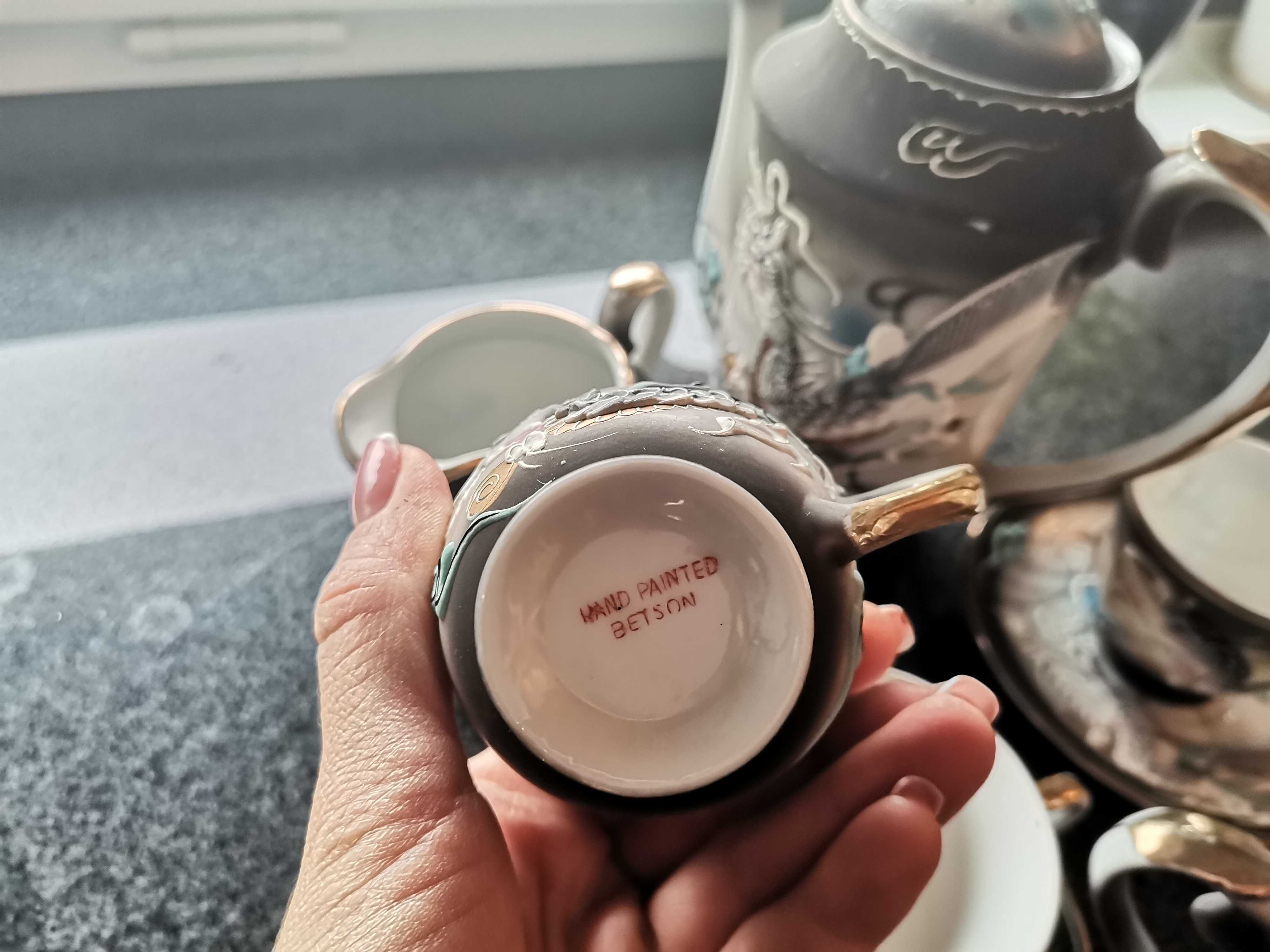 Serwis kawowy / herbaciany japońska porcelana ręcznie malowana