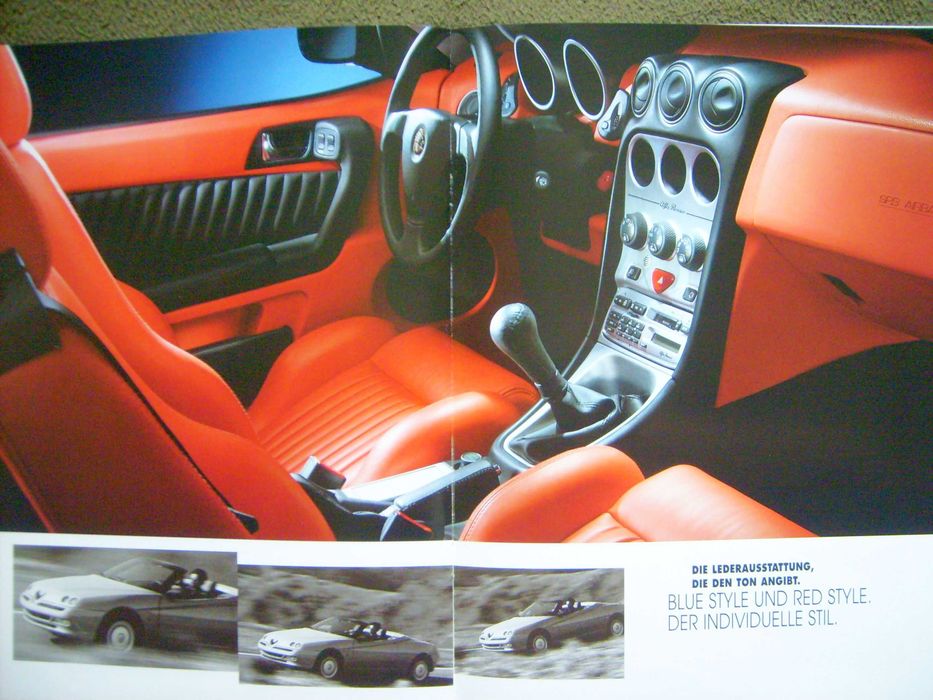 ALFA ROMEO SPIDER 1999 (1.8 16V/2.0 16V/3.0 V6) prospekt 32 str. BDB-