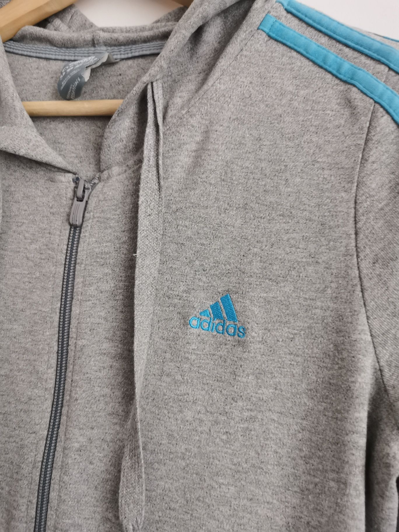 Adidas bluza sportowa damska logowana bawełna L/XL