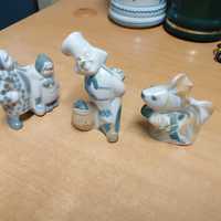 Figurki porcelanowe rosyjskie postacie z bajek 3 szt