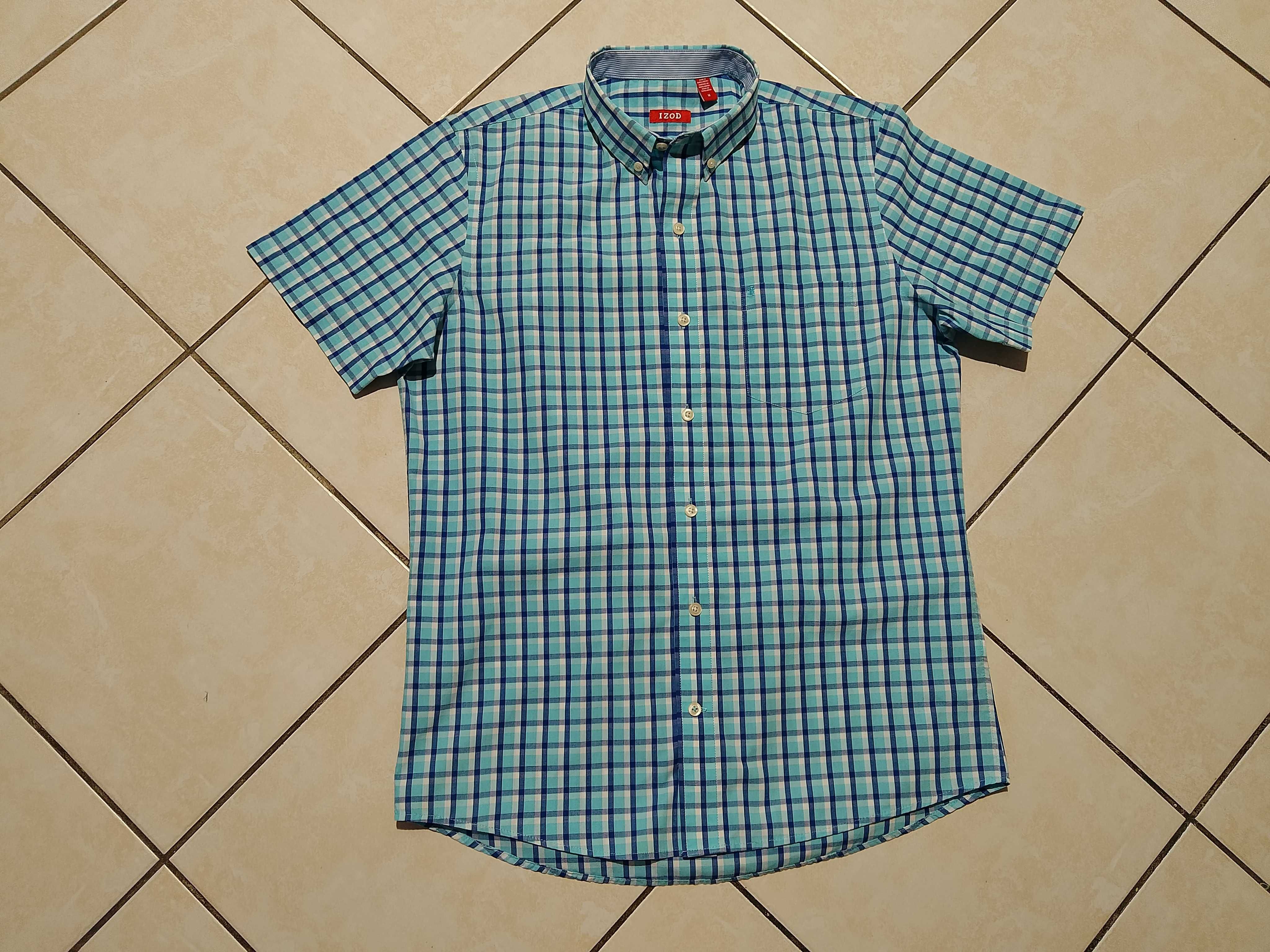IZOD USA - NOWA! z LOGO Koszula Męska krótki rękaw rozmiar L