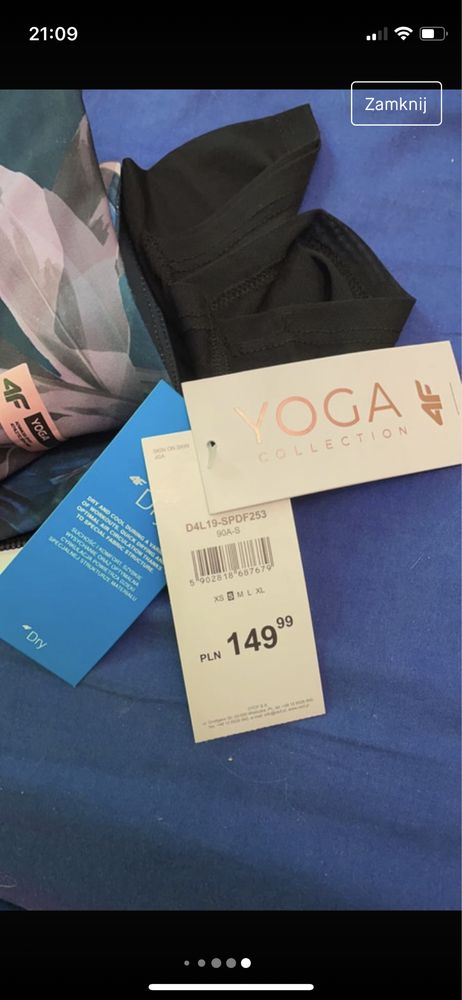 Leginsy nowe yoga 4F