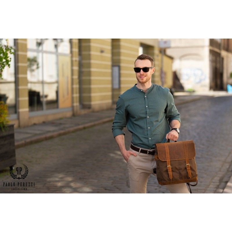 duży męski plecak vintage paolo peruzzi t-29-br
