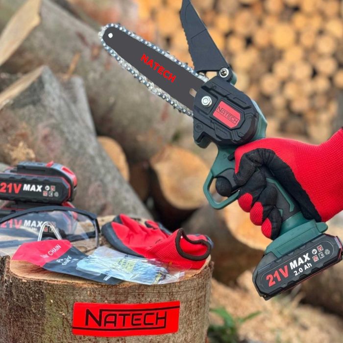 PIŁA ŁAŃCUCHOWA AKUMULATORWA MOCNA 6'' 2xakumulatory + 1xłańcuch 2.0Ah