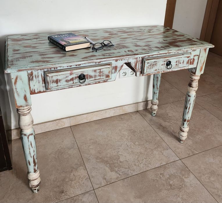 Stare biurko stół drewniany vintage Poznań Piła