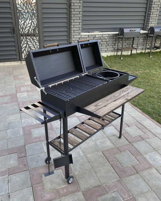 Мангал з решіткою для гриля метал 5 мм на 13 шампурів + ПОДАРУНОК