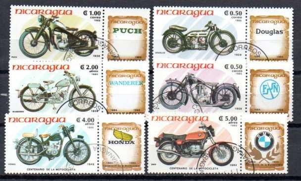 Znaczki Nikaragua - Motory seria