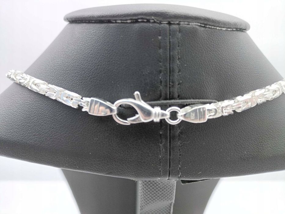 Srebrny Łańcuszek Królewski Bizantyjski 31,36G p925 50cm