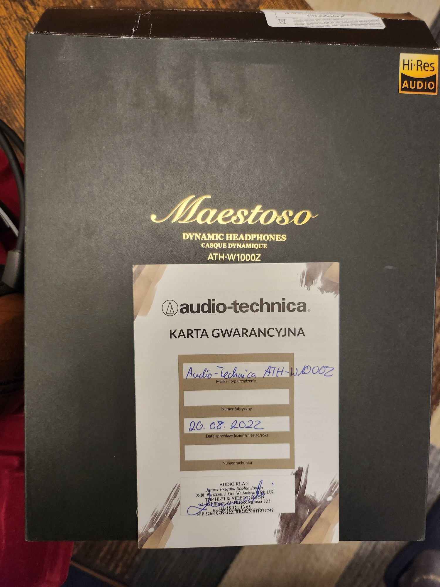 Słuchawki Audio-Technica ATH-W1000Z Maestoso.